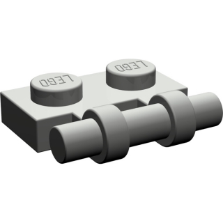 Lego destička 1x2 s tyčinkou (držákem), tmavě šedá (254027, 4109721, 4140589)